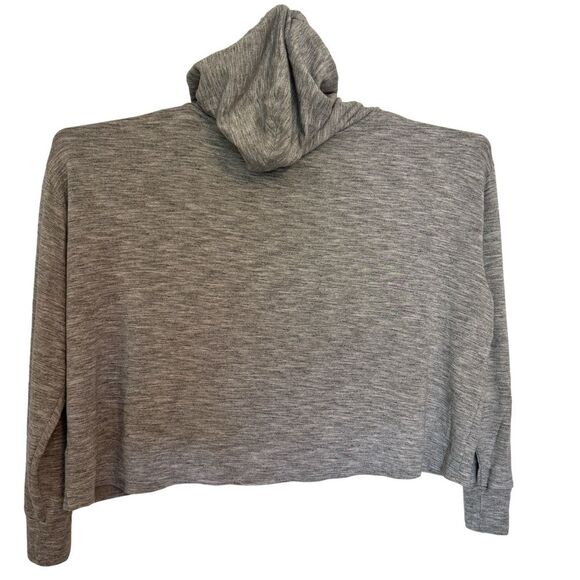 Athleta Coaster Crop Hoodie Pullover Sweatshirt In Gray Boxy Oversized, Size 2X - Picture 4 of 9